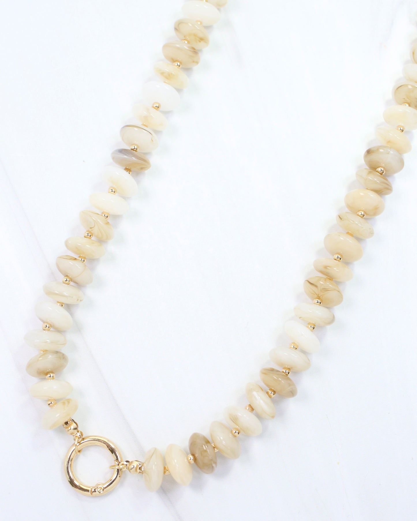 Branna Stone Necklace with Toggle Natural