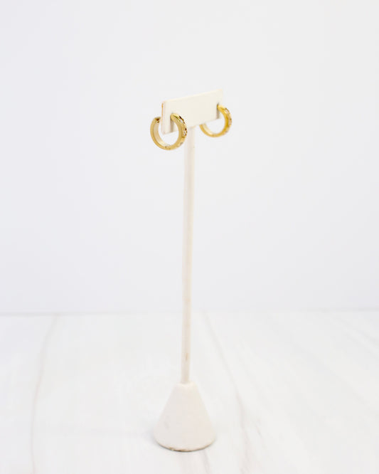 Haverhill CZ Star Huggie Earring Gold