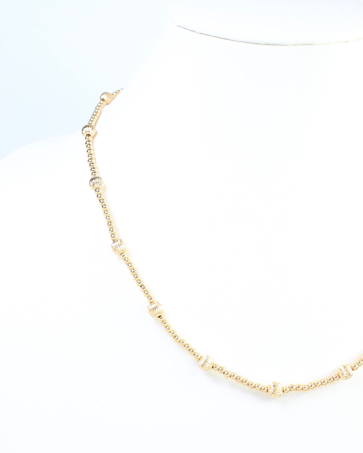 Bonaventure Chain and Bead Necklace Gold