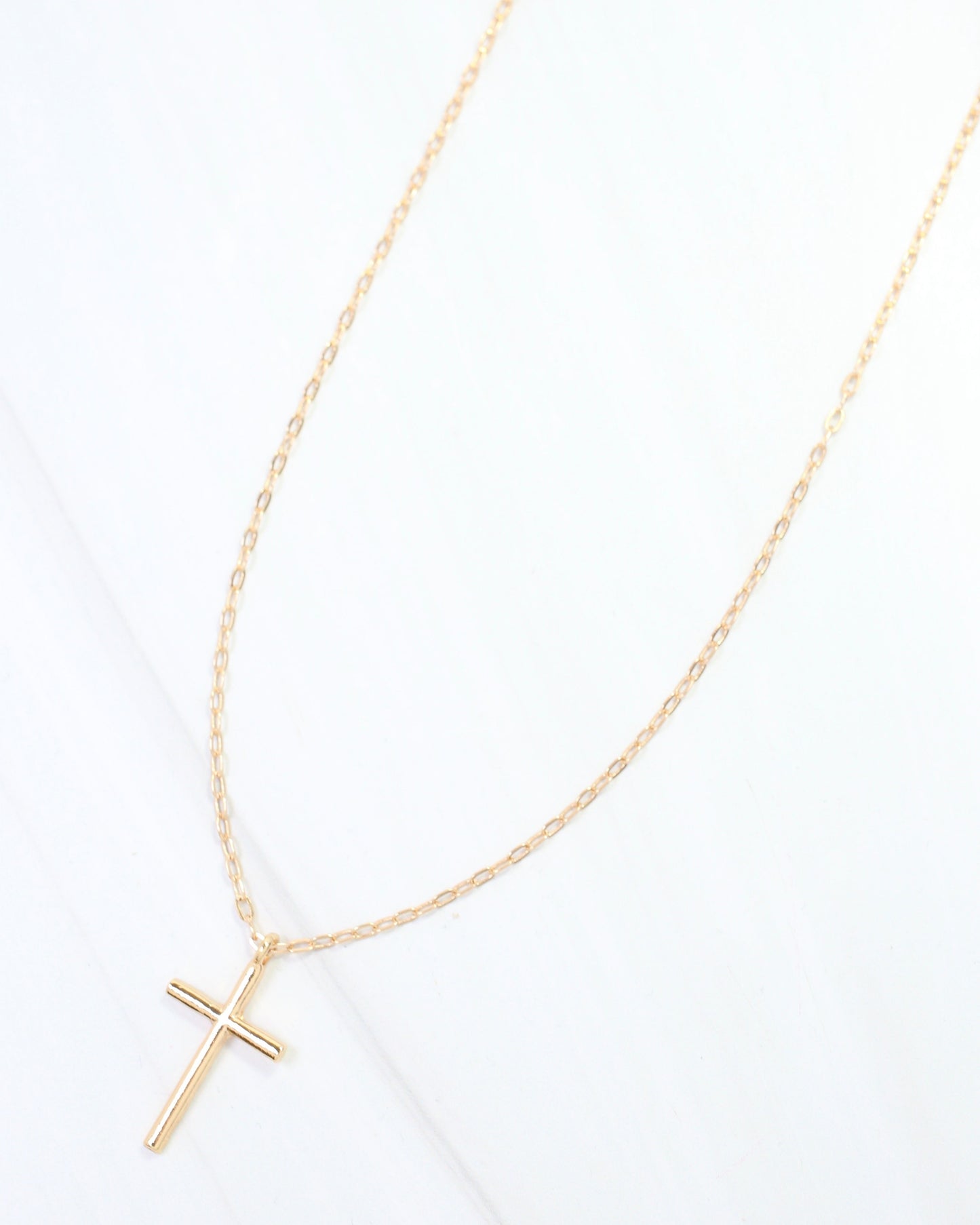 Carla Cross Necklace Gold