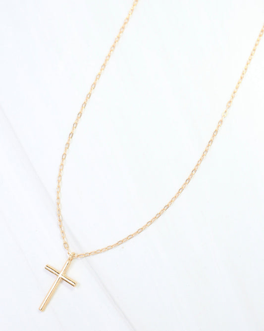 Carla Cross Necklace Gold