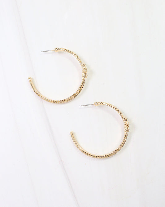 Mayfield Cross Hoop Earring Gold