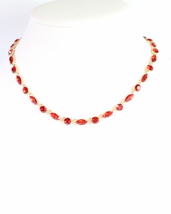 Charlie Crystal Necklace Red