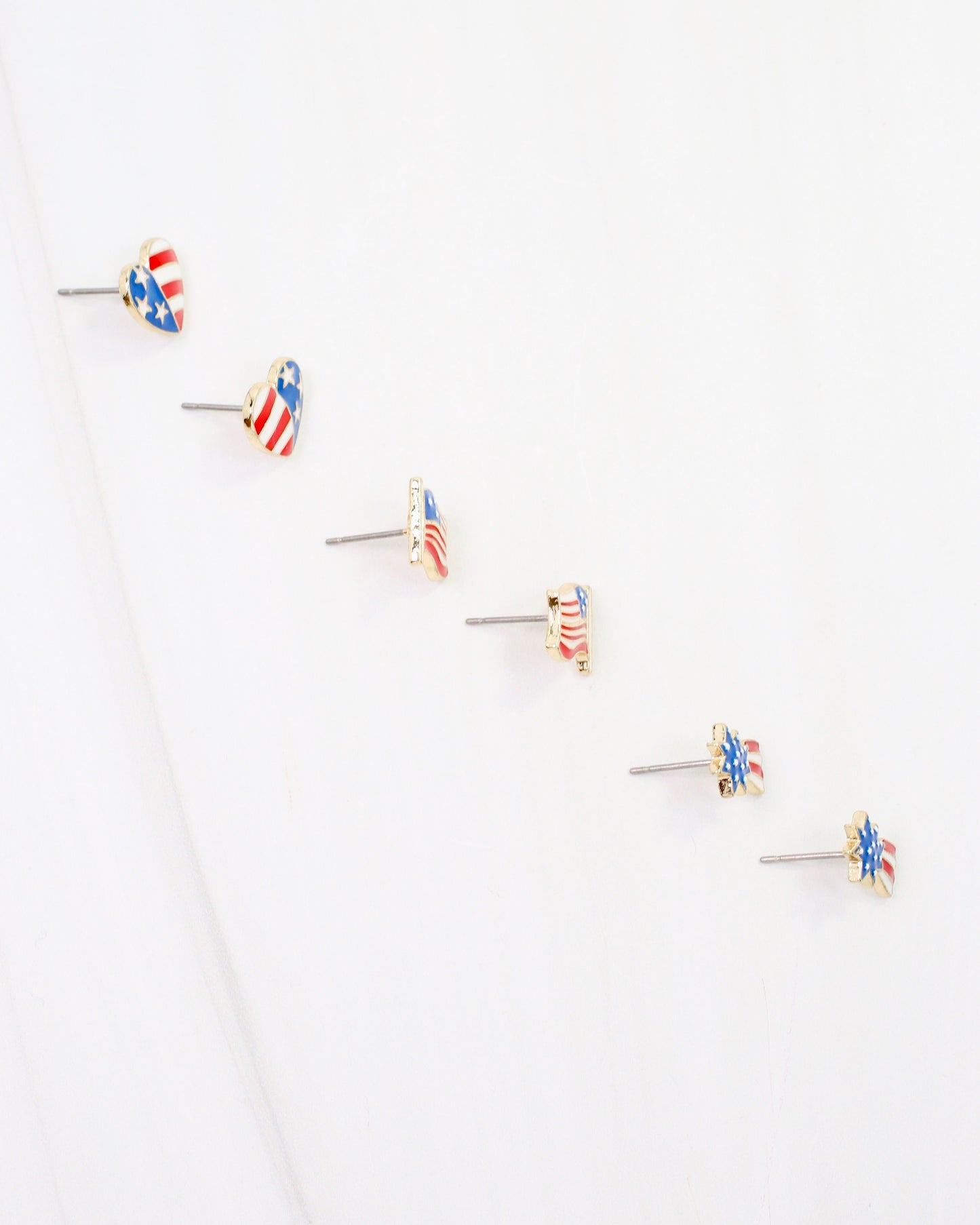 Patriot Stud Earring Set WR Gold