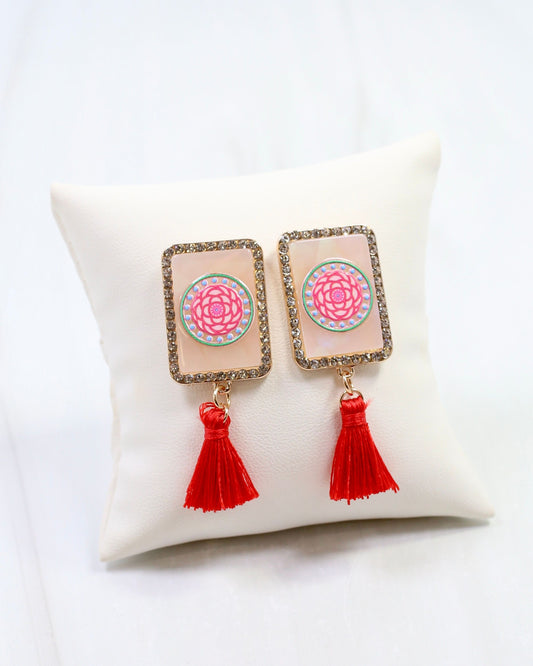 Rack Em Earring Red
