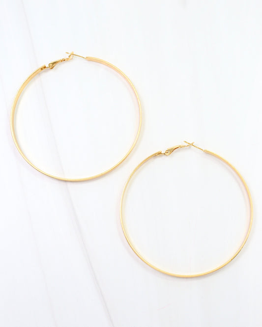 Rugby Latchback Hoop Earring WR Gold