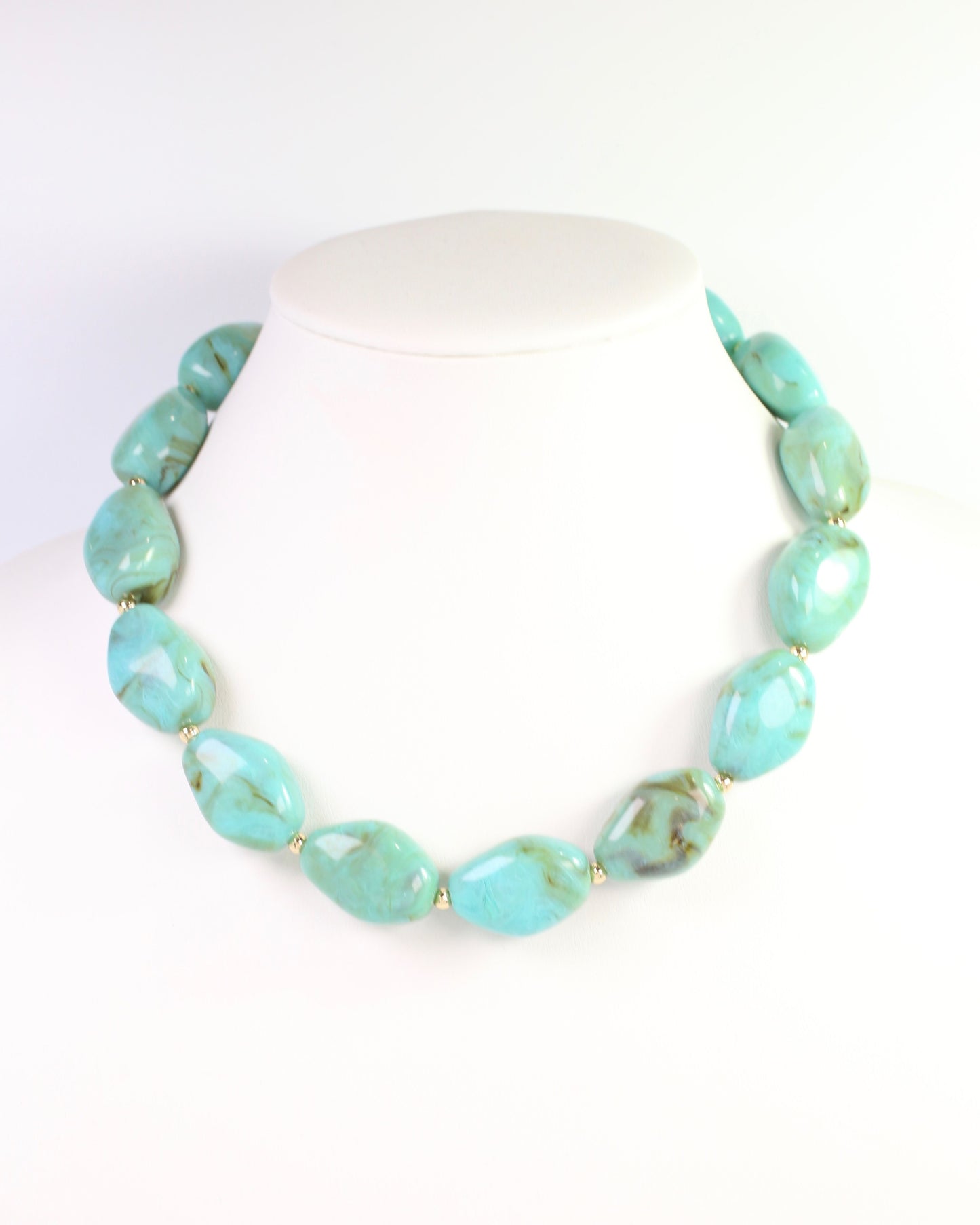 Frederick Stone Beaded Necklace Turquoise