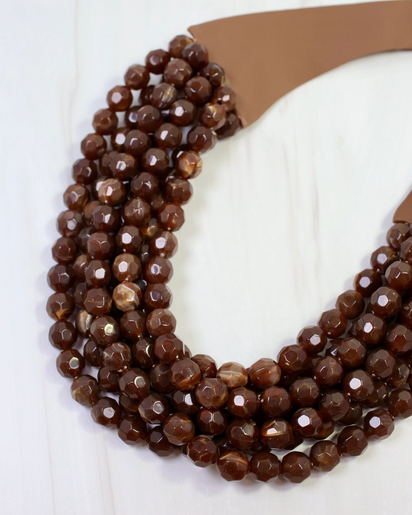 Cadence Multi Layered Beaded Necklace Tortoise
