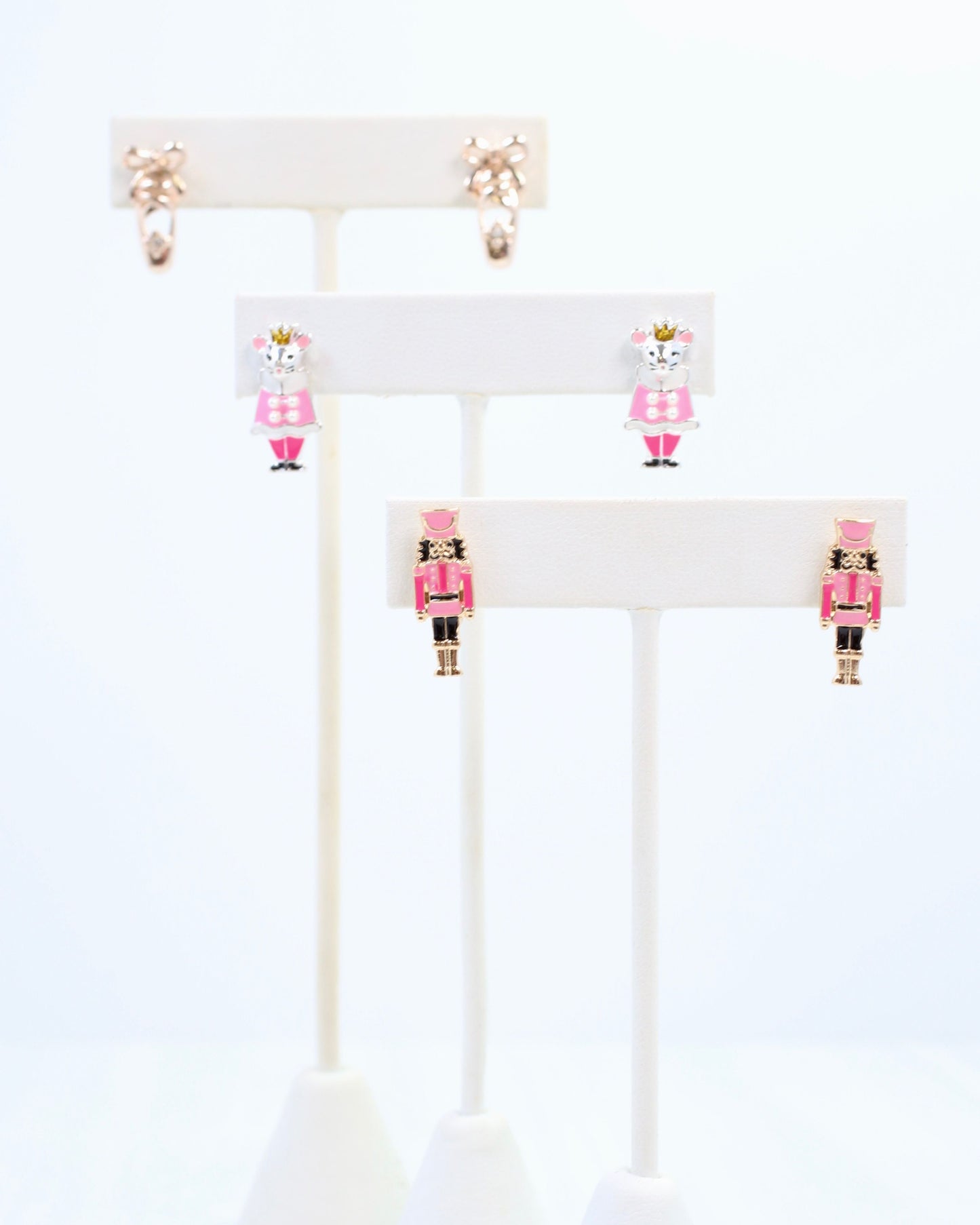 Nutcracker Ballet Earring Set Pink