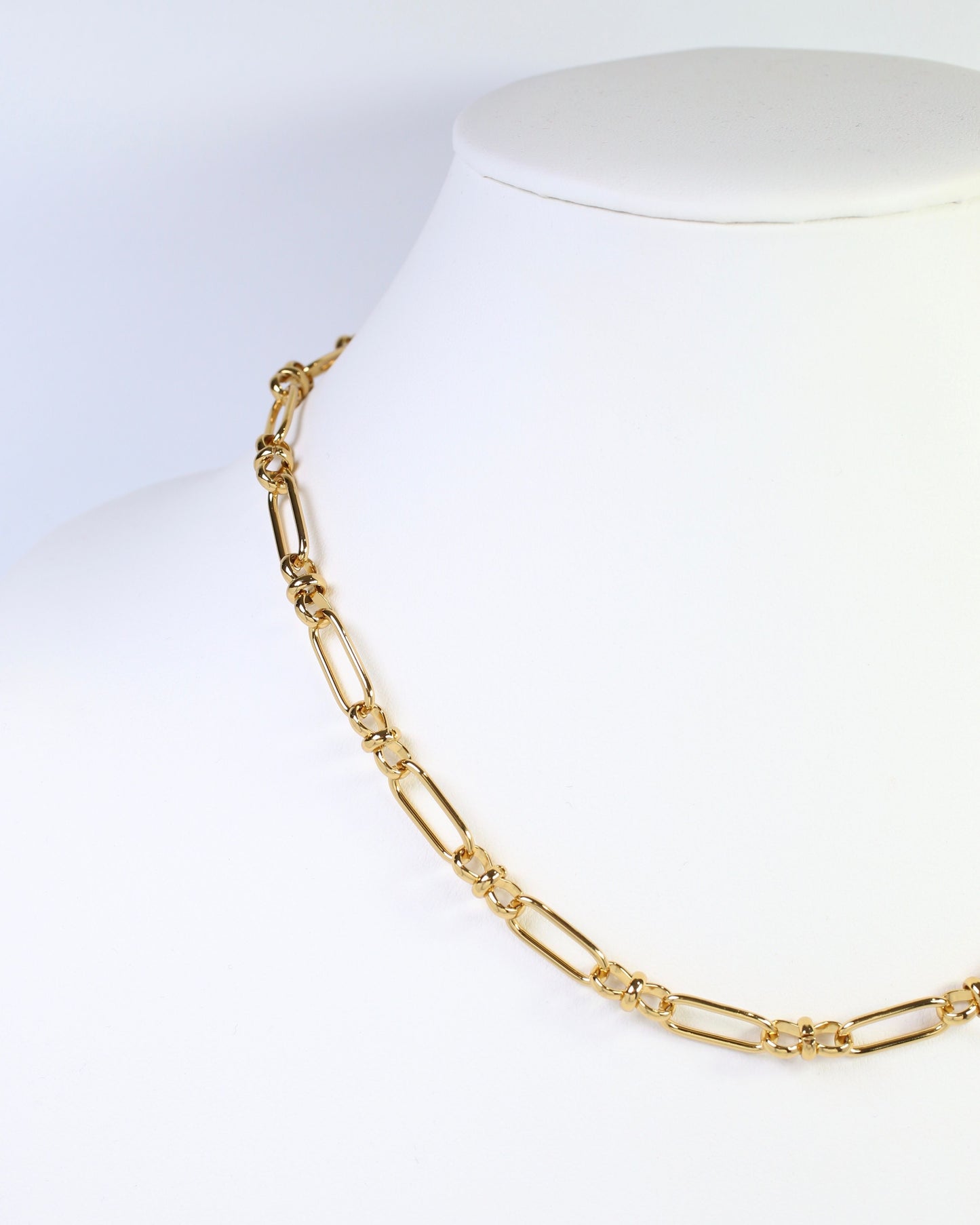 Levitt Link Chain Necklace WP Gold