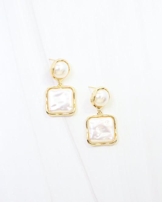 Richmond Pearl Drop Earring Gold
