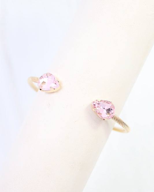 Cobb Crystal Bangle Bracelet WR Pink
