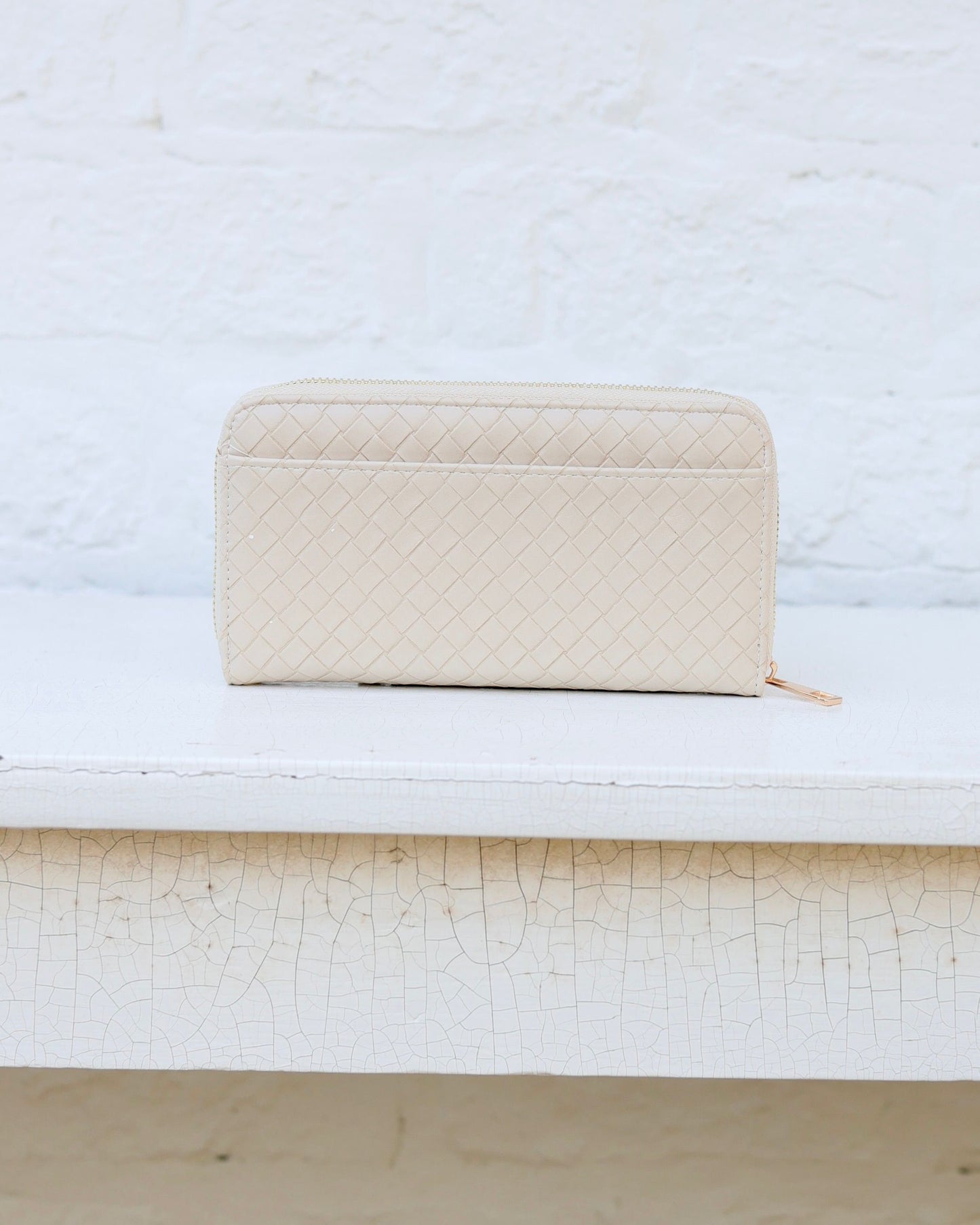Penelope Wallet Woven Almond