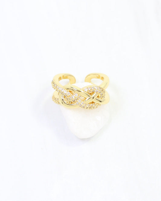 Noah CZ Knot Ring WR Gold
