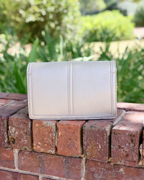 Cecilia Circle Logo Handbag Pearl