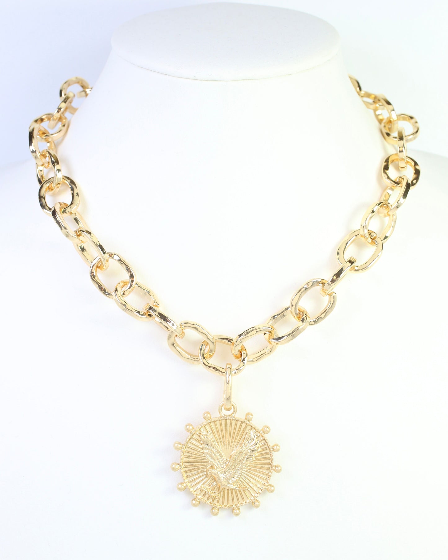 Carmen Coin Charm Eagle Worn Gold