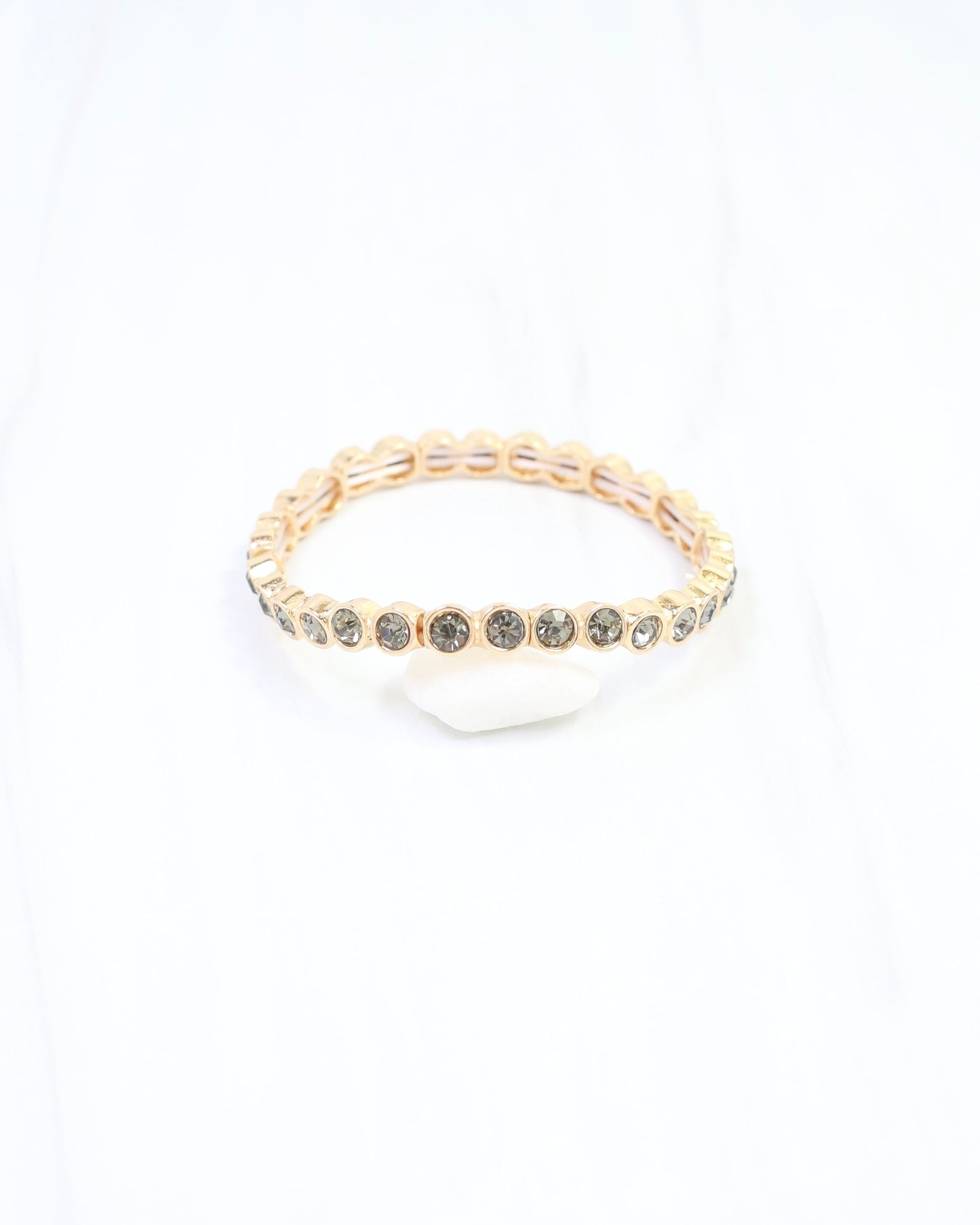 Castile Crystal Stretch Bracelet Black Diamond