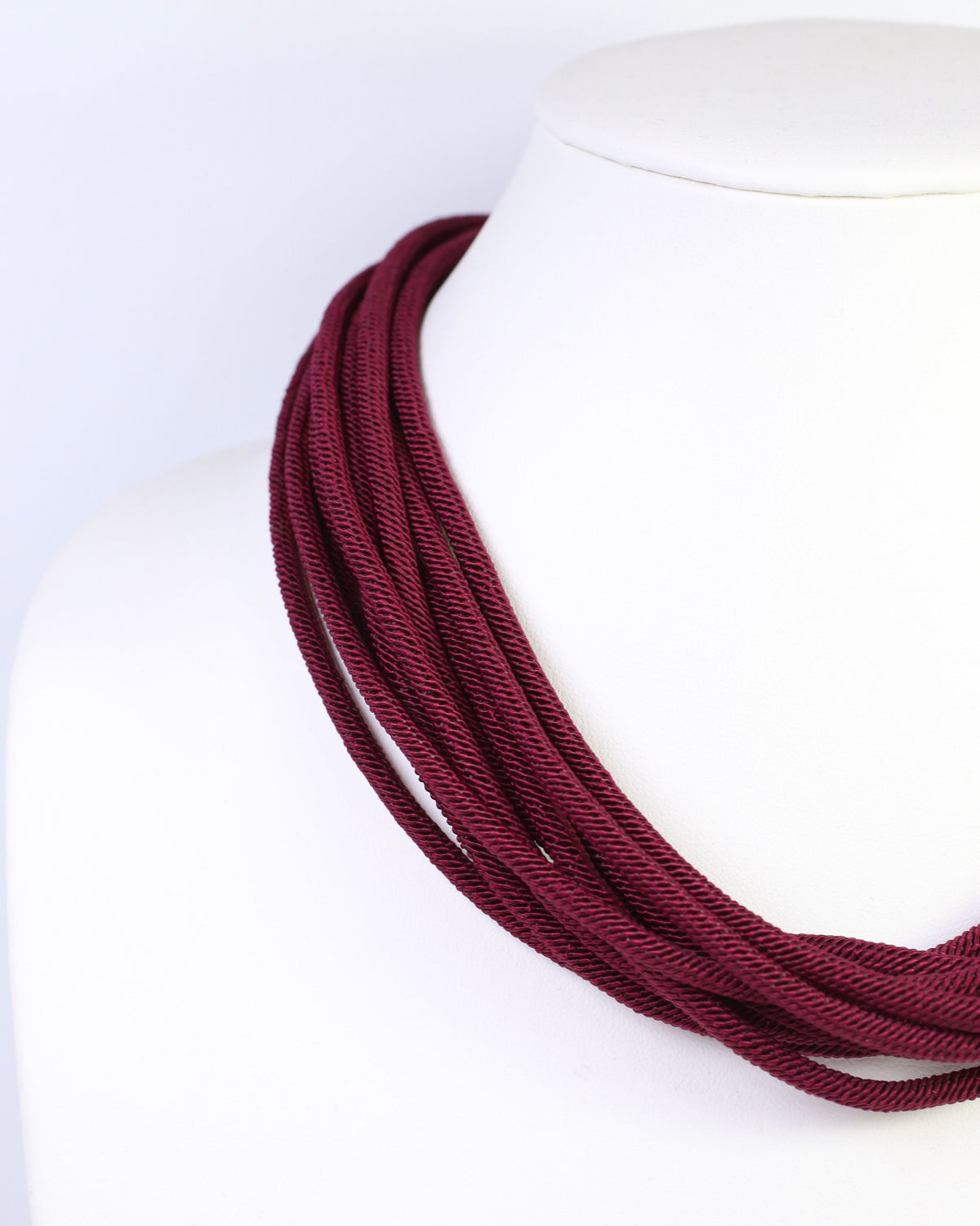 Cranston Cord Necklace Burgundy