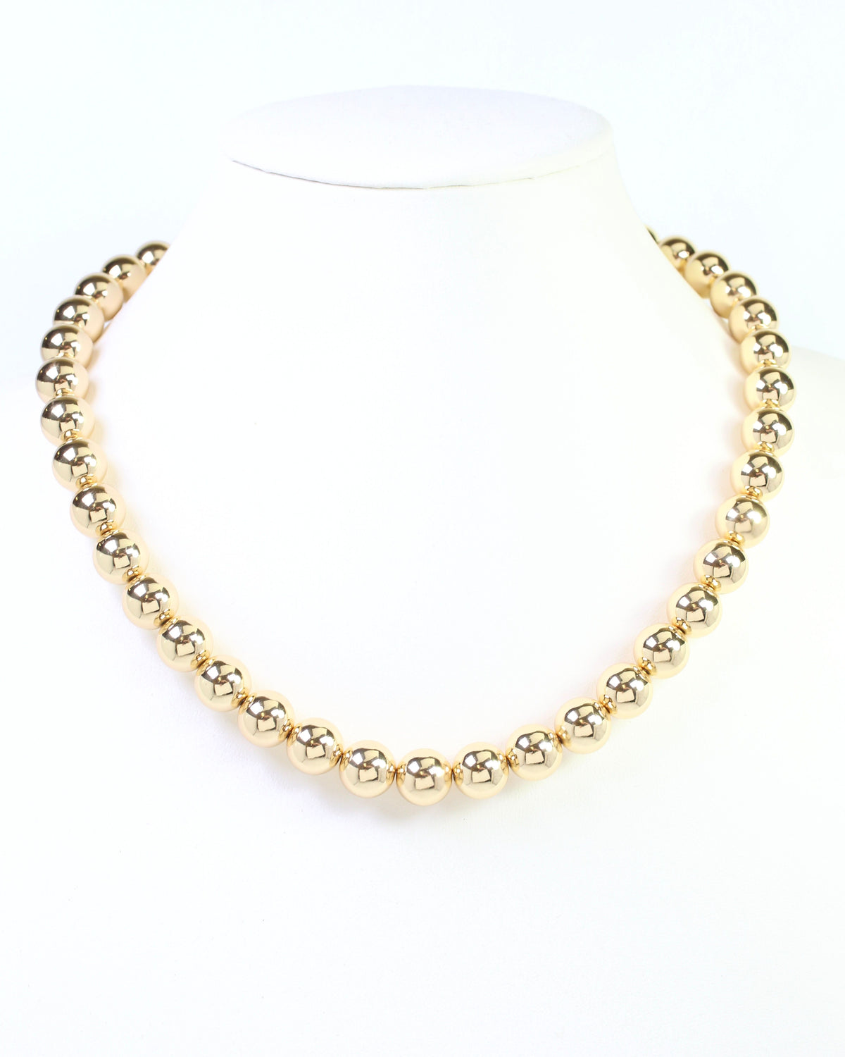 Bimini Medium Bead Necklace Gold
