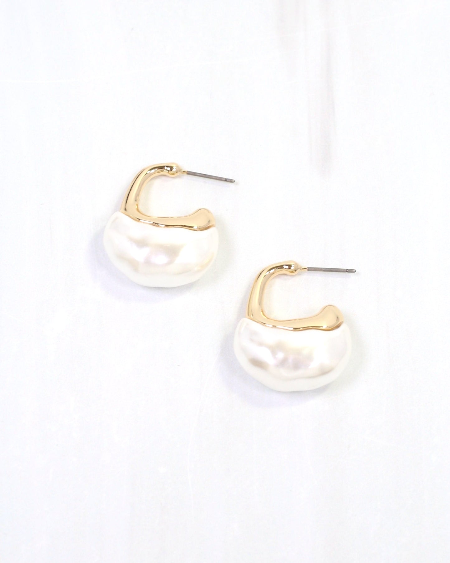 Colac Embellished Hoop Earring Pearl