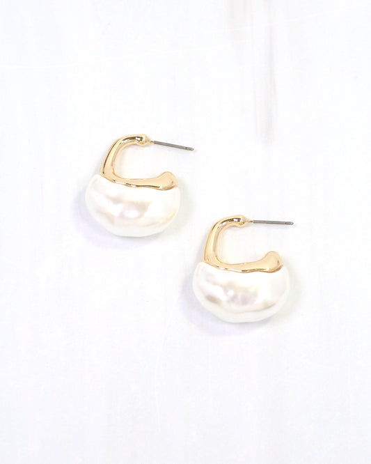Colac Embellished Hoop Earring Pearl