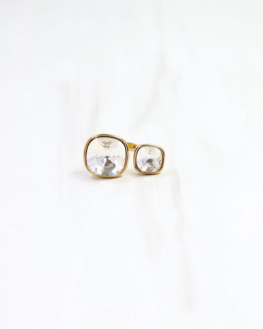 Harper CZ Rhinestone Ring WP Clear