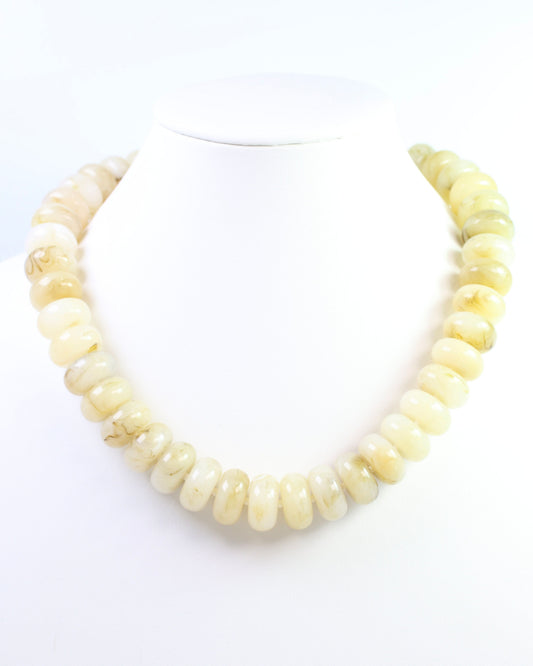 Pipestone Marble Beaded Necklace Natural