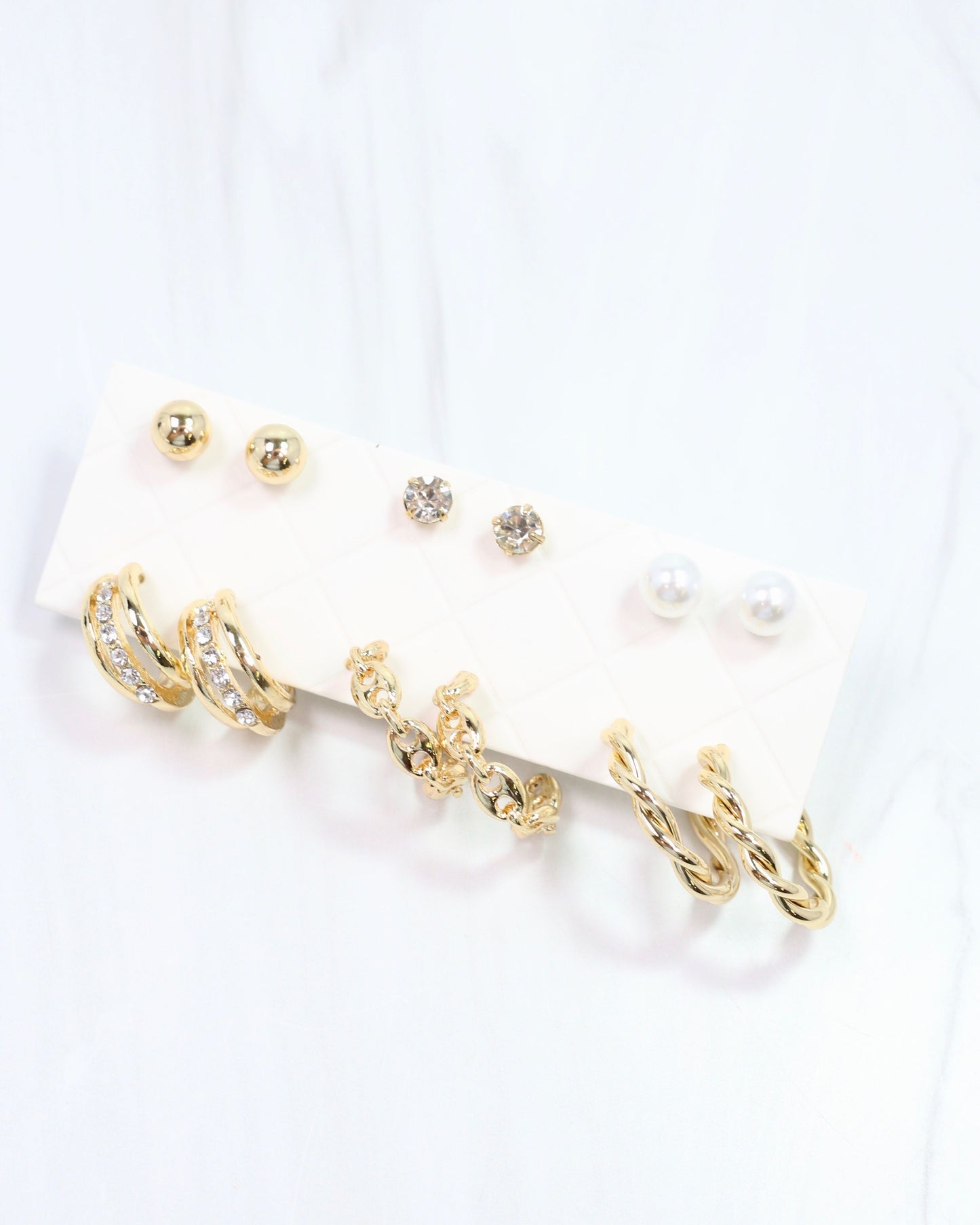 Amanda Hoop Earring Set Gold