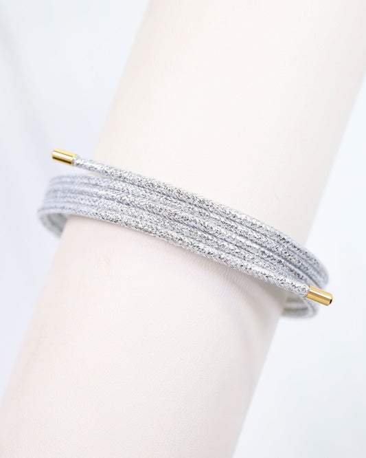 Dakota Magnetic Cord Necklace Silver