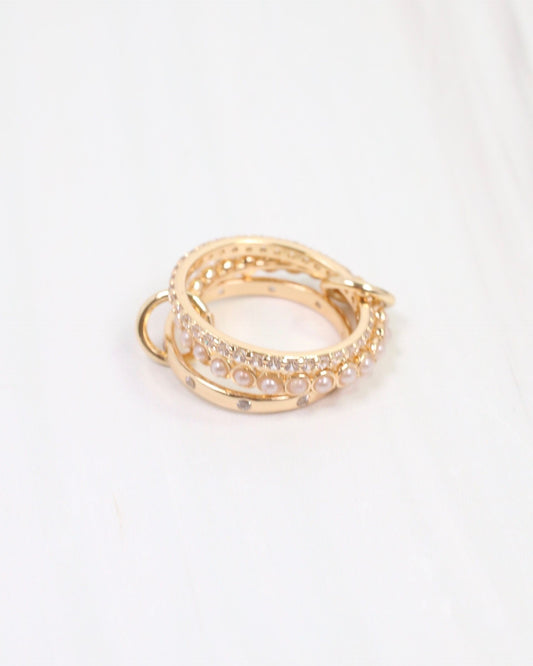 Caldwell Interlocking CZ Ring WR Gold