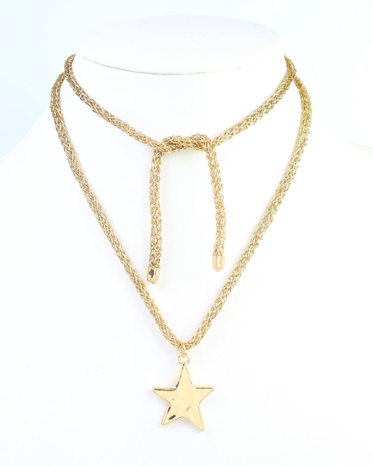 Cameron Cord Necklace Star Gold