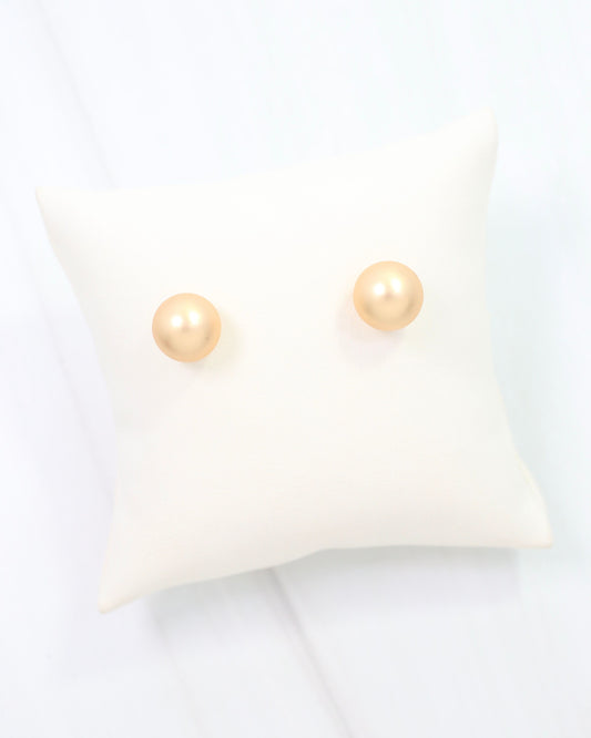 Bailey Medium Ball Earring WR Worn Gold