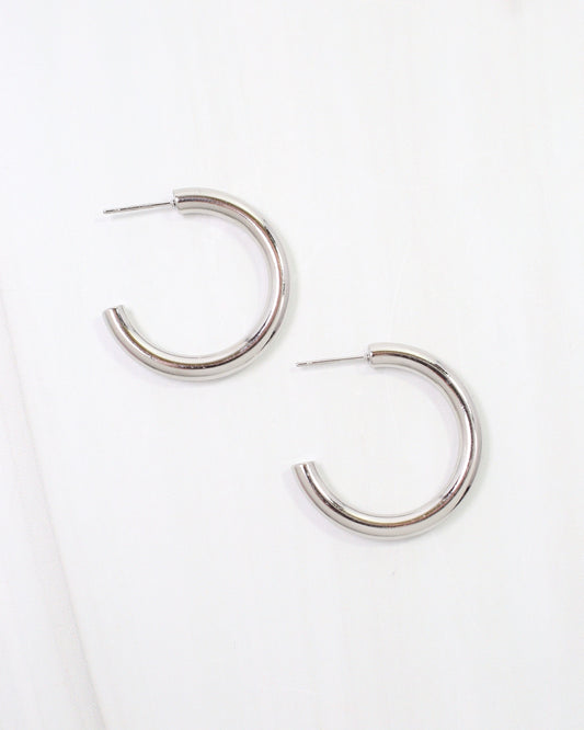 Dalles Hoop Earring WP Silver