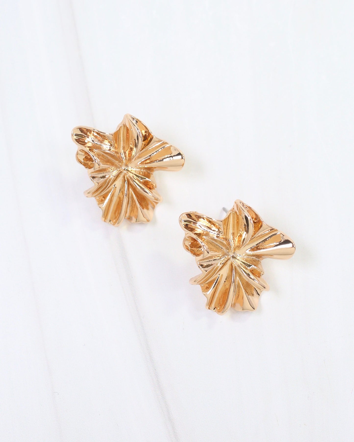 Amaris Layered Flower Earring Gold
