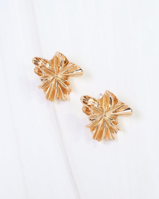 Amaris Layered Flower Earring Gold