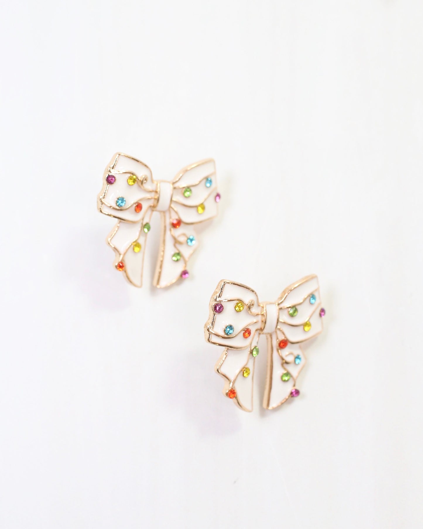 Blitzen Bow Stud White