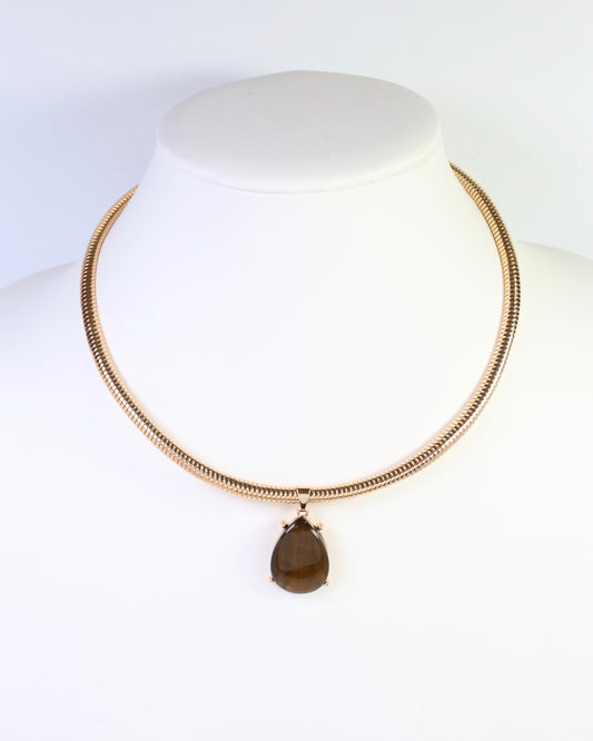 New Windsor Pendant Chain Necklace Tortoise