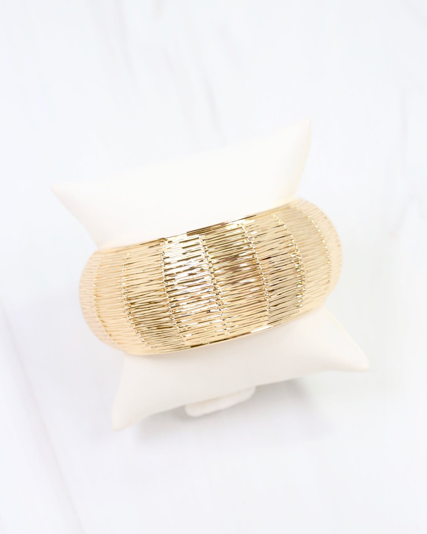 Coney Island Woven Hinged Bracelet Gold