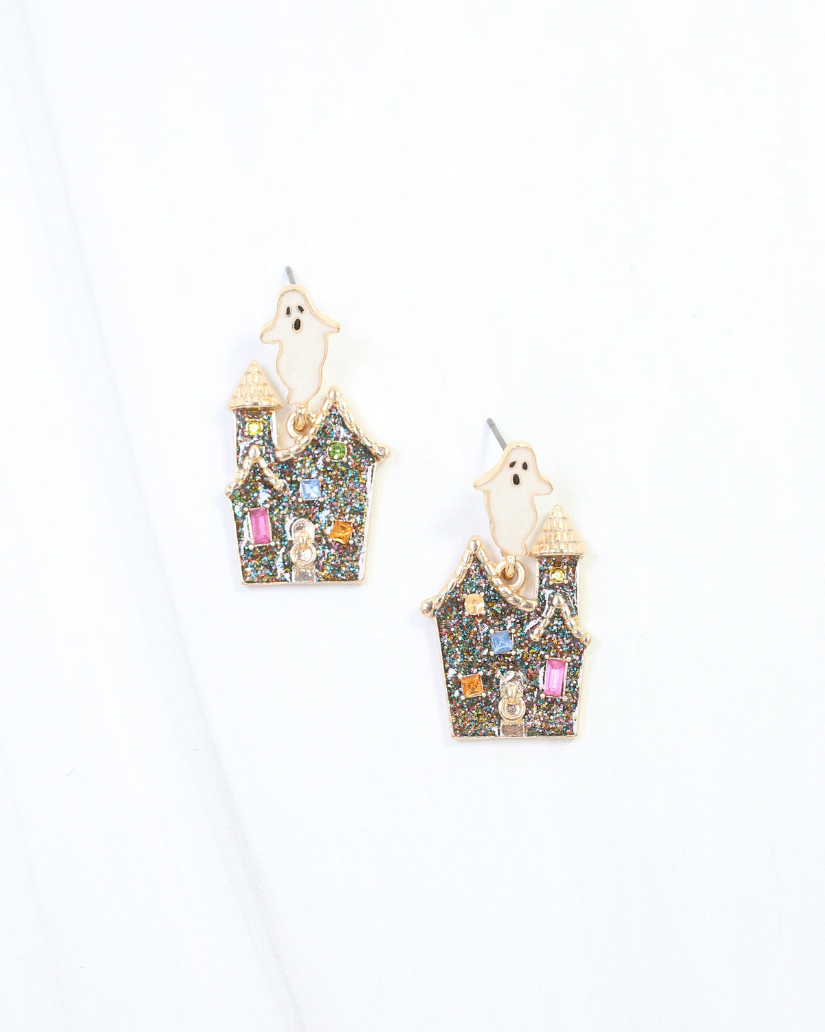 Haunted House Halloween Earring Multi