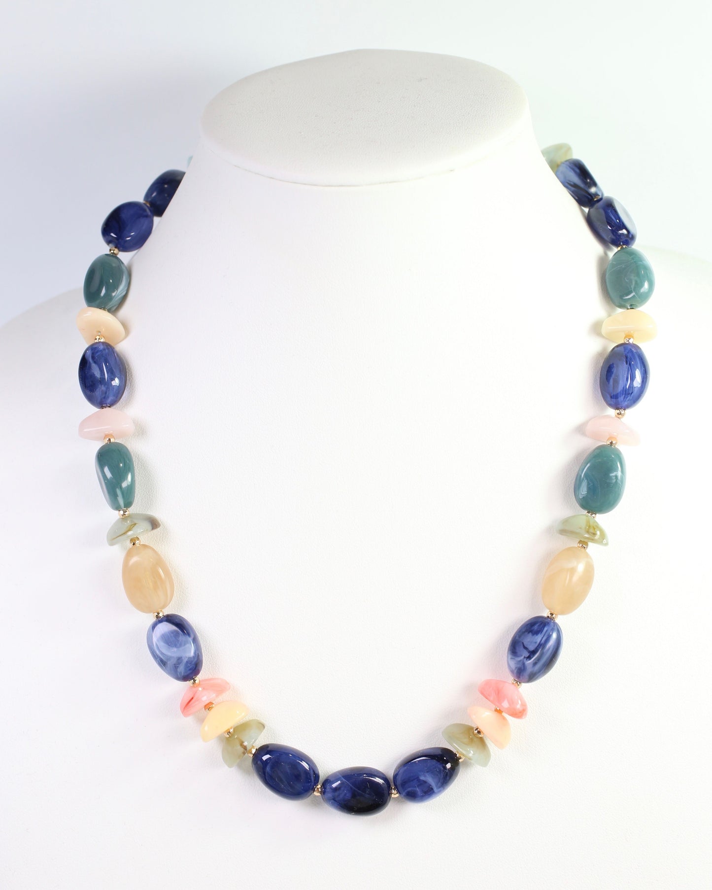 Laurel Stone Beaded Necklace Blue Multi