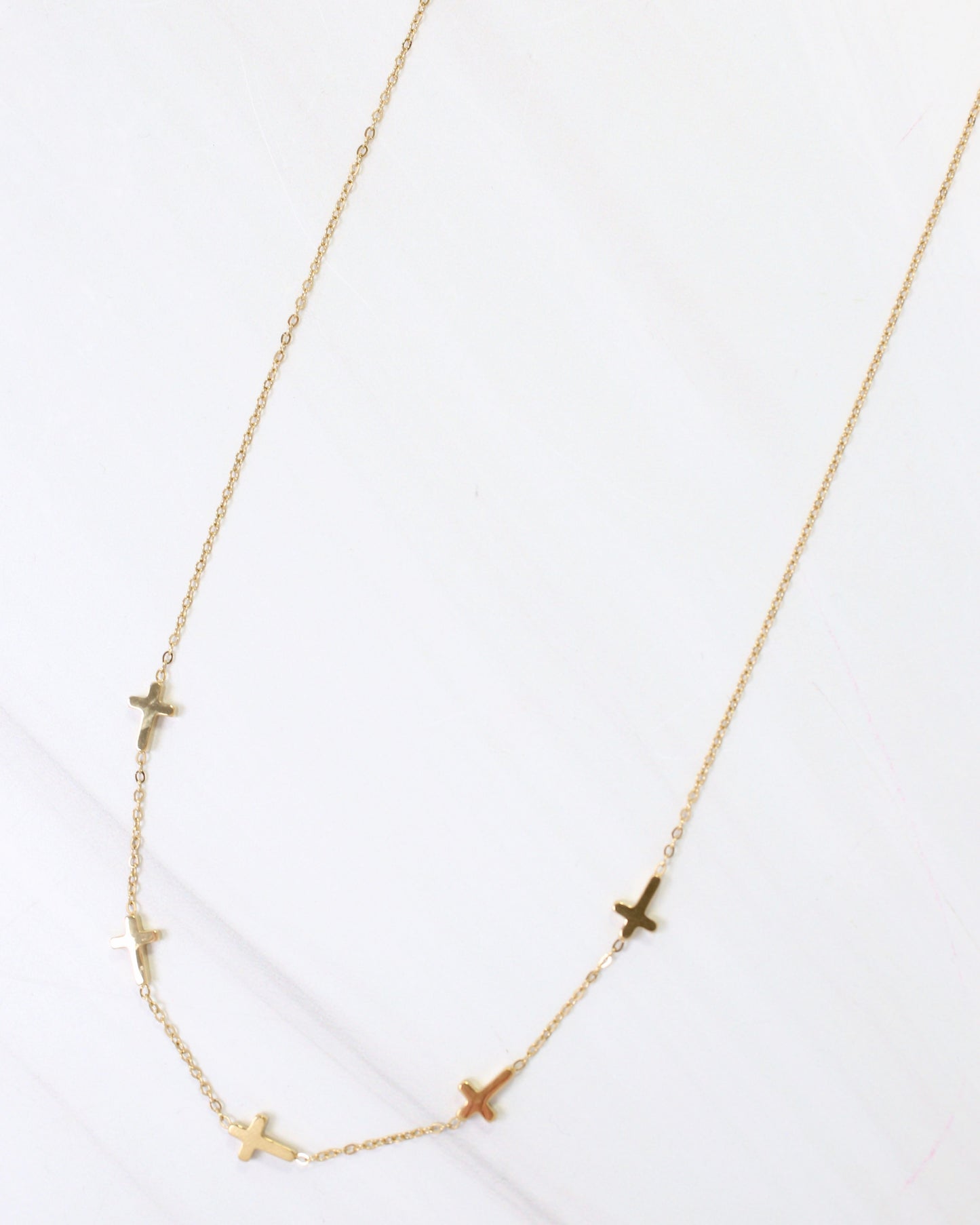 Gunnison Cross Necklace WP Gold