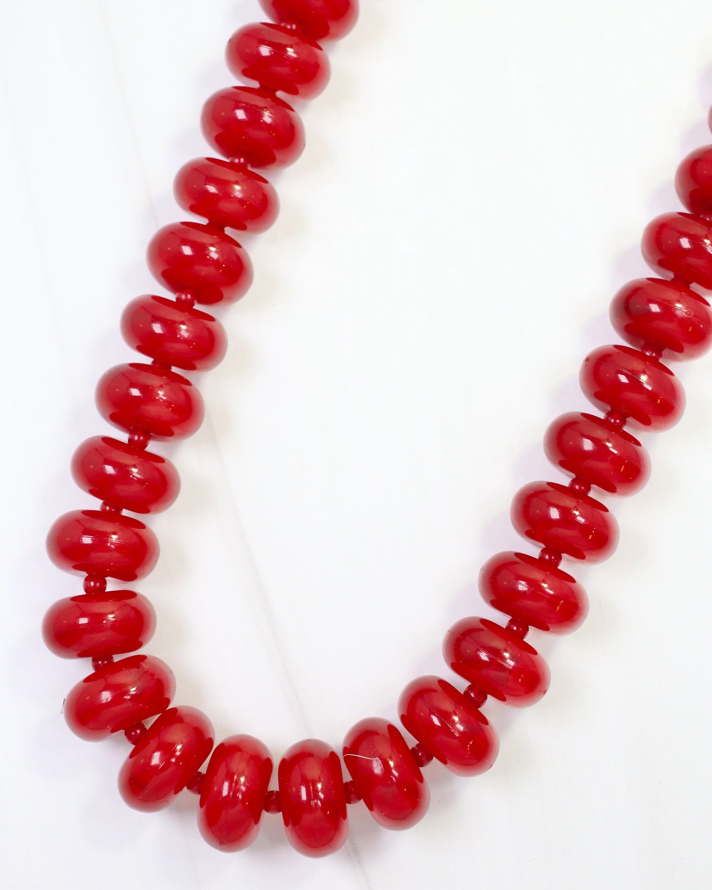Davis Beaded Necklace Red