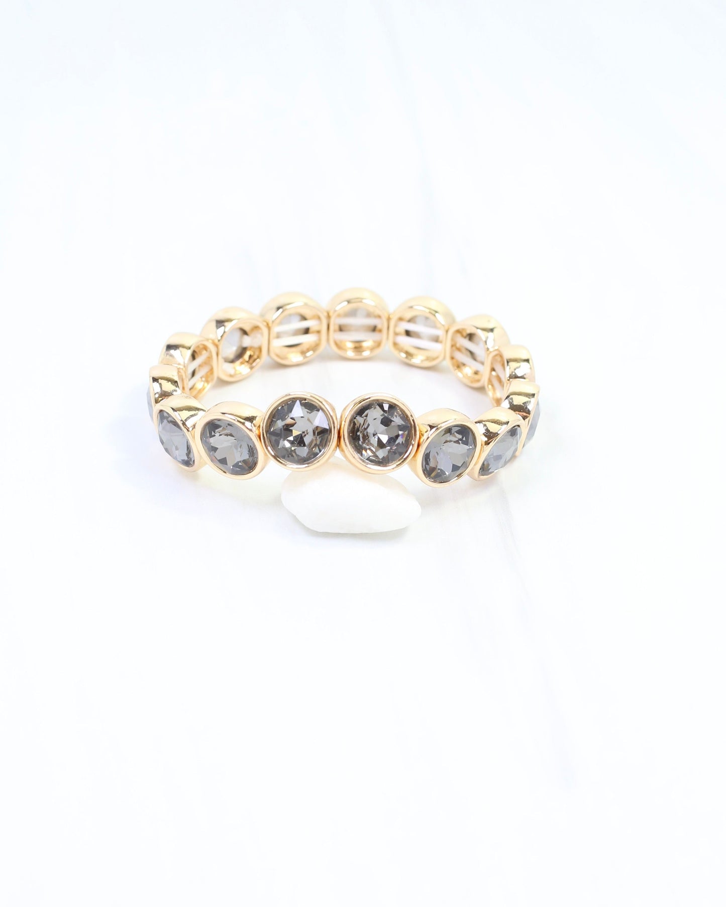 Kadis Crystal Stretch Bracelet Black Diamond