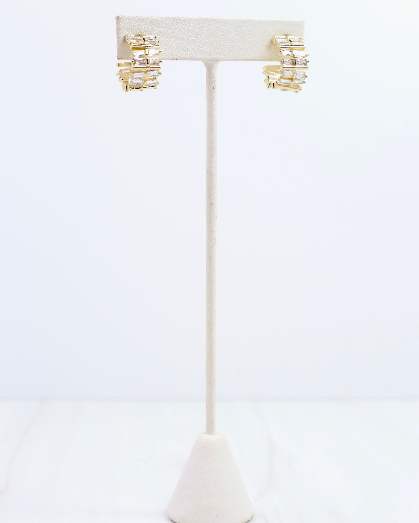 Capri Crystal Hoop Gold