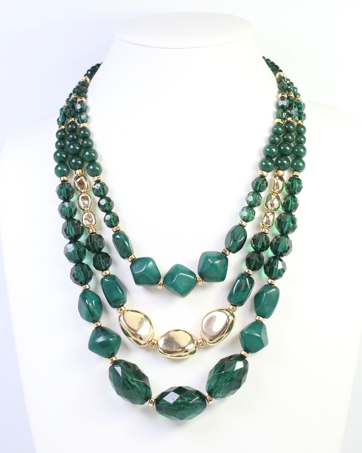 Adalee Beaded Necklace Green