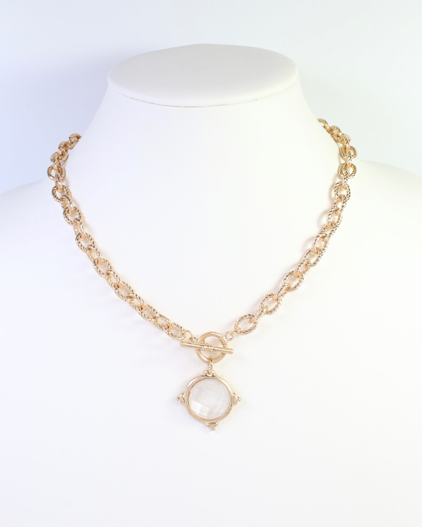 Rochester Facited Link Necklace Gold