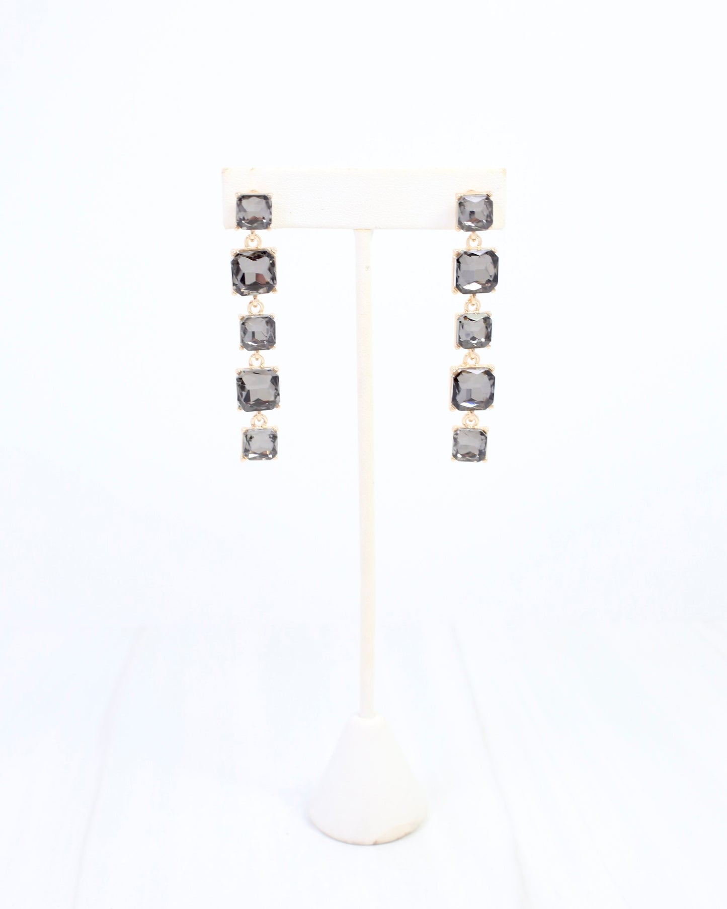 Corsica Crystal Drop Earring Black Diamond