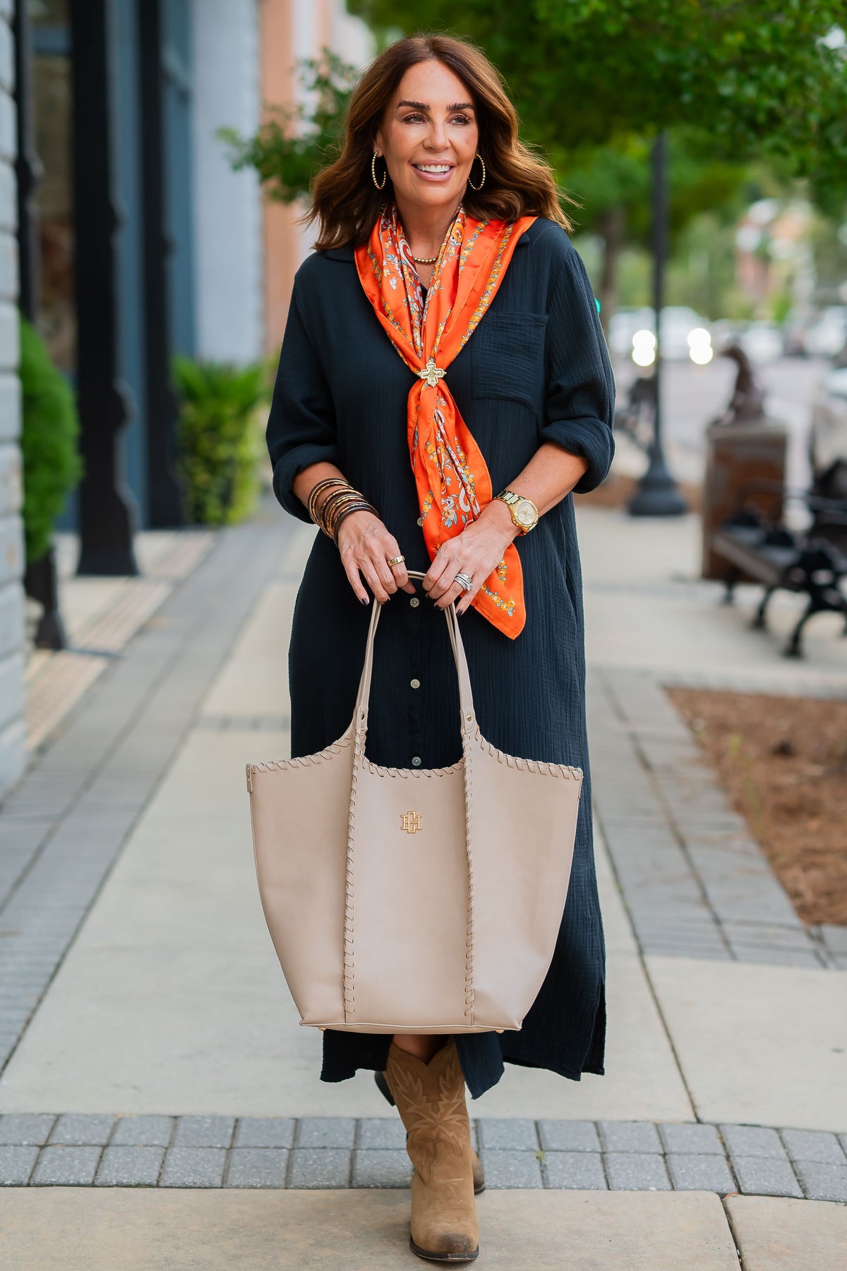 Emory Whipstitch Tote Stone