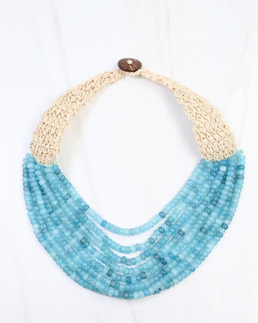 Ironwood Multi Layered Beaded Necklace Blue