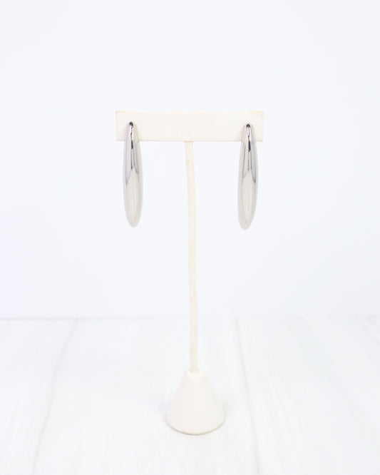 Fayetteville Curved Bar Earring WR Silver